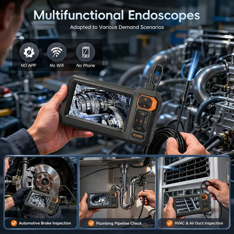 Borescope Camera with Light，For Sewer, Drain, Pipe Inspection