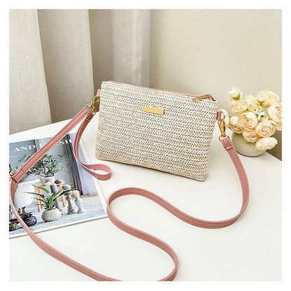 📢📢49% OFF !! ⏰Women's Woven Straw Shoulder Clutch Bag