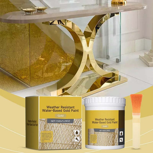 🎨🏡 Pintura Dorada Impermeable al Agua