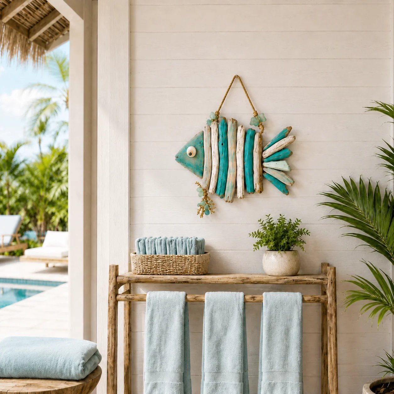 Handcrafted LED Coastal Fish Wall Art