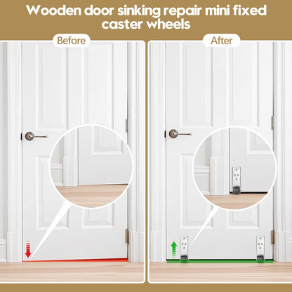 🎉8-Pack Mini Rigid Caster Wheels for Furniture and Door Sinking Repair