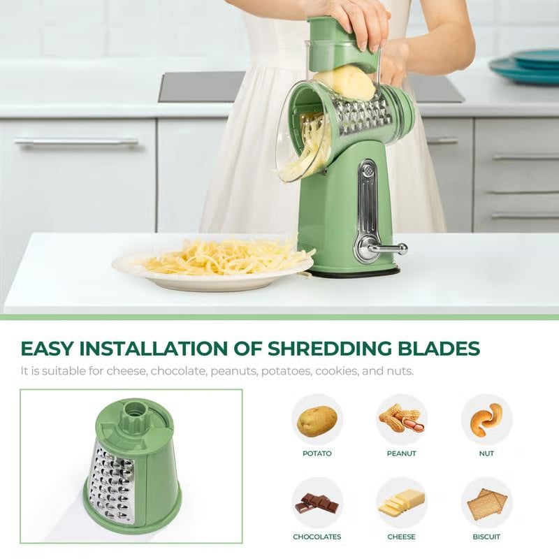 Rotary Cheese Grater with Handle