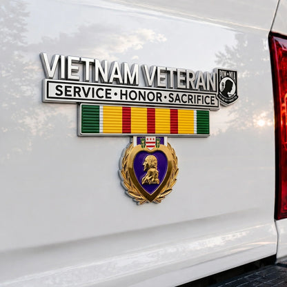 🇺🇸  Promo: 49% OFF 🎖️- Vietnam Veteran Tribute Car Emblem Metal Badge