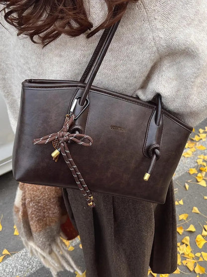 2026 Women's Elegant Solid Color Shoulder Bag
