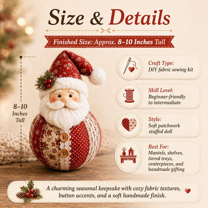 🔥 50% OFF - 🎄 Patchwork Fabric Doll DIY Kit