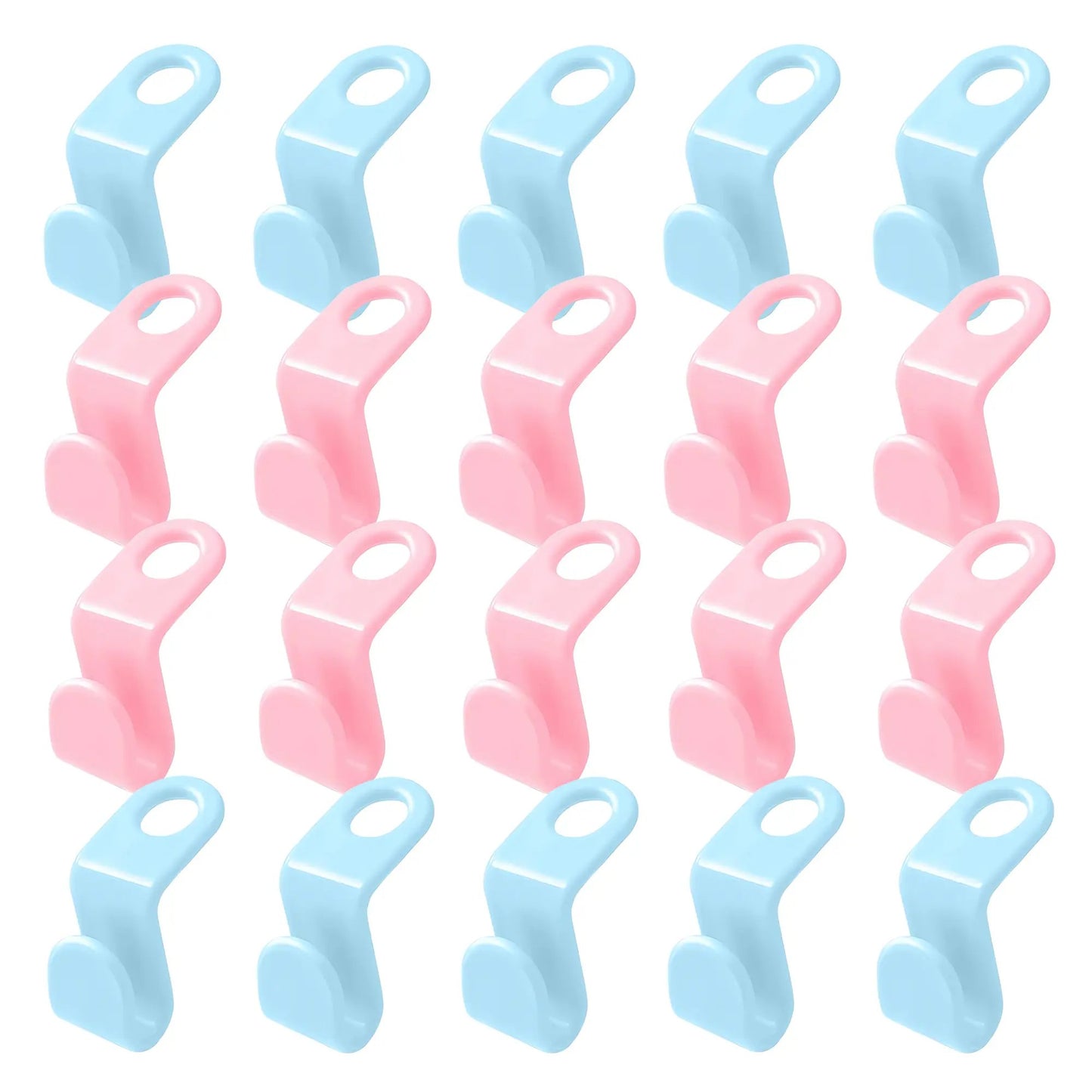 Space Saving Hangers Connector Hooks 20 Counts, High Load-bearing Clothes Hanger Connector Hooks, Hooks for Hangers