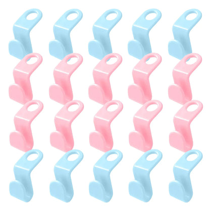 Space Saving Hangers Connector Hooks 20 Counts, High Load-bearing Clothes Hanger Connector Hooks, Hooks for Hangers