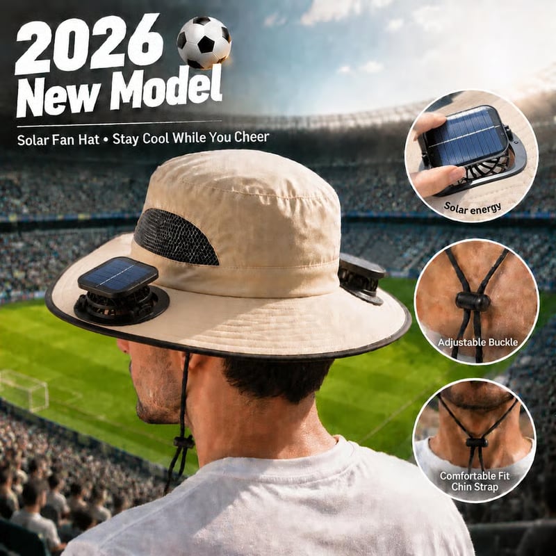 🔥Summer Hot Sale 49% OFF⚡-2026 New Ultralight Solar Fan Sun Fishing Hat-Solar & USB Charging🧢(Only 11oz)