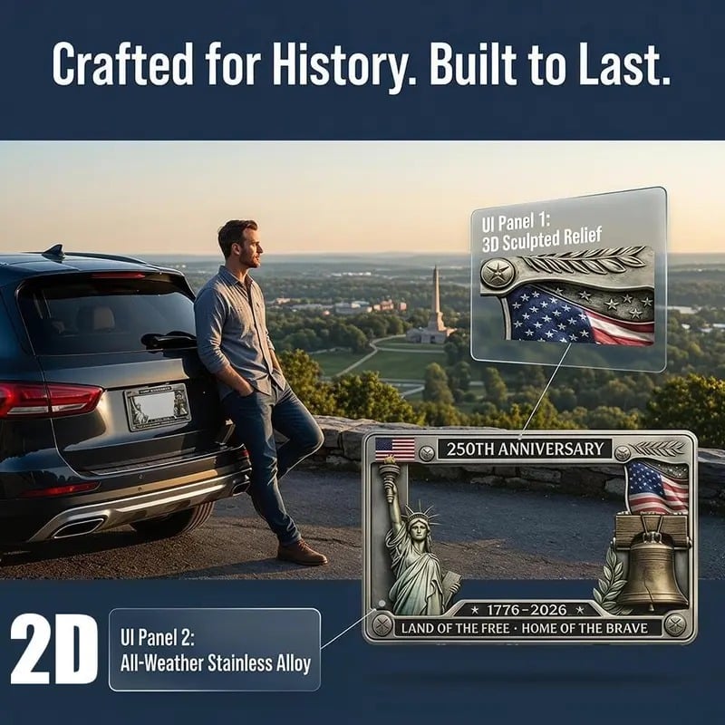 250th Anniversary Commemorative License Plate Frame