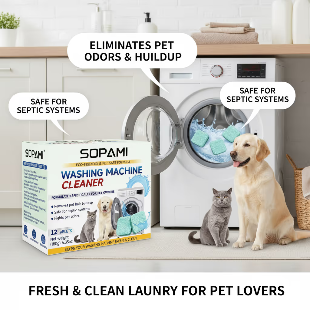 ⚡50K+ SOLD!🔥🔥SOPAMI Eco-Friendly Washing Machine Cleaner Fights Pet Odors