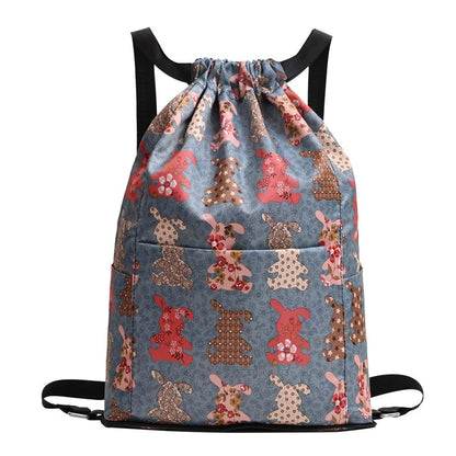 Foldable Dry-Wet Separation Backpack – Waterproof Nylon, Large Capacity, Drawstring, Travel & Sports (3 Styles)