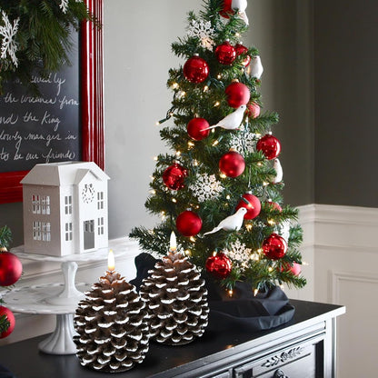 🎅2026 Christmas Promos🔥Flameless Pinecone Candles Battery Operated