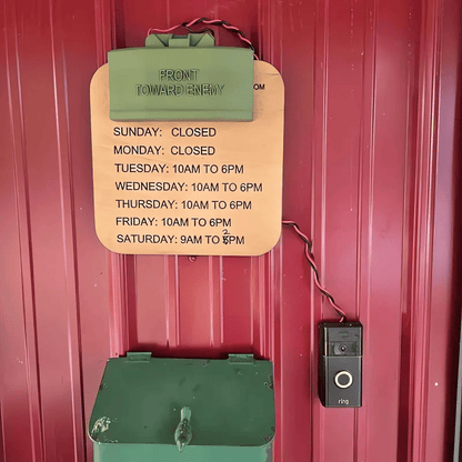 Classic Military Theme Plastic Door Sign Kit