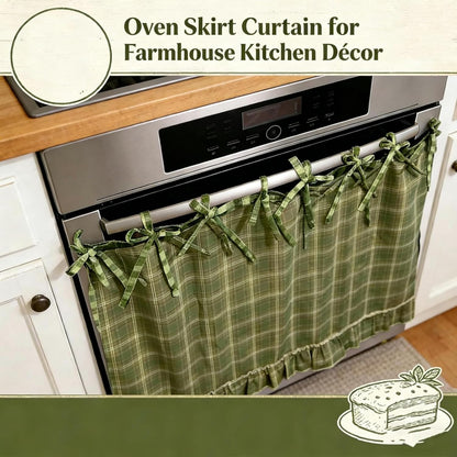 🧺 Handmade Oven Skirts | Farmhouse Kitchen Décor🔒 Heat-Resistant | 🎀 Effortless Install | ✨ Hide Clutter & Elevate Style