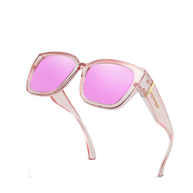 Mirrored Sunglasses Polarized Fit Over Glasses for Women Men for Driving