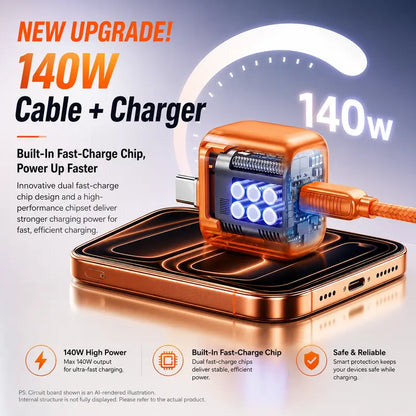 140W TYPE-C Smart Full Charge Auto Stop Battery Protector