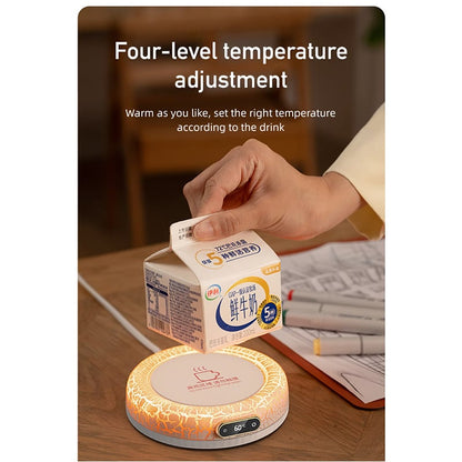 💥Lava Coaster Warmer Adjustable Temperature With Light🔥☕
