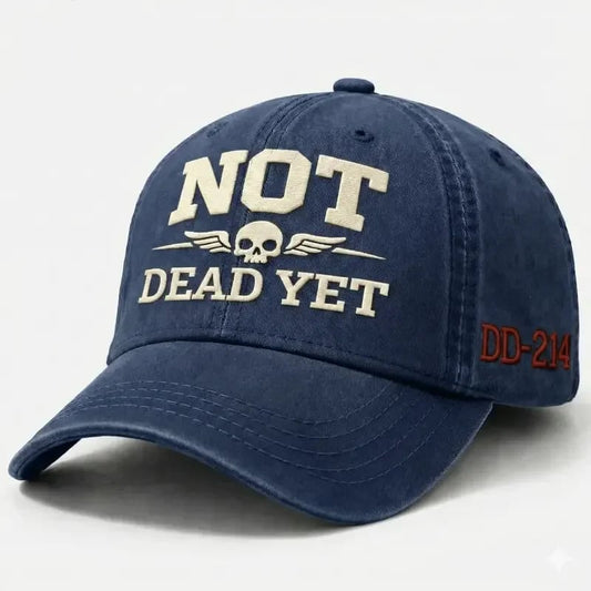 💥¡Hasta un 50% de descuento! 🧢Gorra de veterano "NOT DEAD YET" para papá