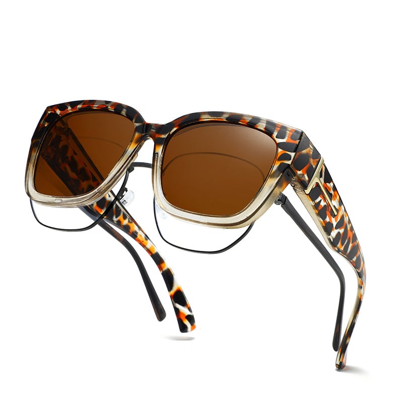 Mirrored Sunglasses Polarized Fit Over Glasses for Women Men for Driving