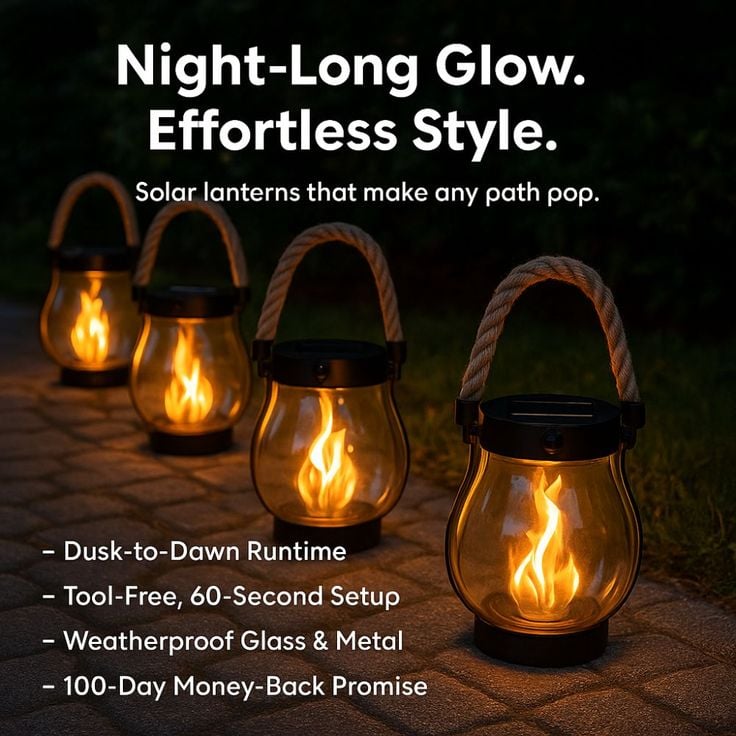 🔥 Solar Garden Lanterns⚡ Make Your Backyard Feel Magical After Dark