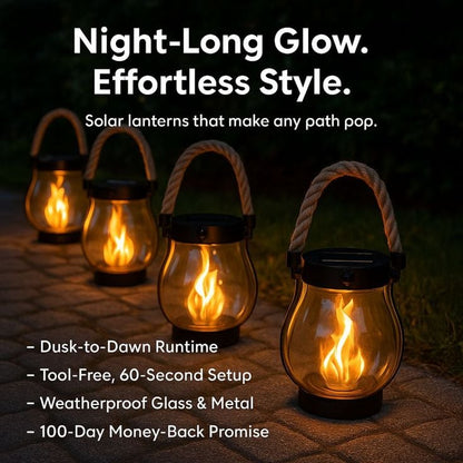 🔥 Solar Garden Lanterns⚡ Make Your Backyard Feel Magical After Dark