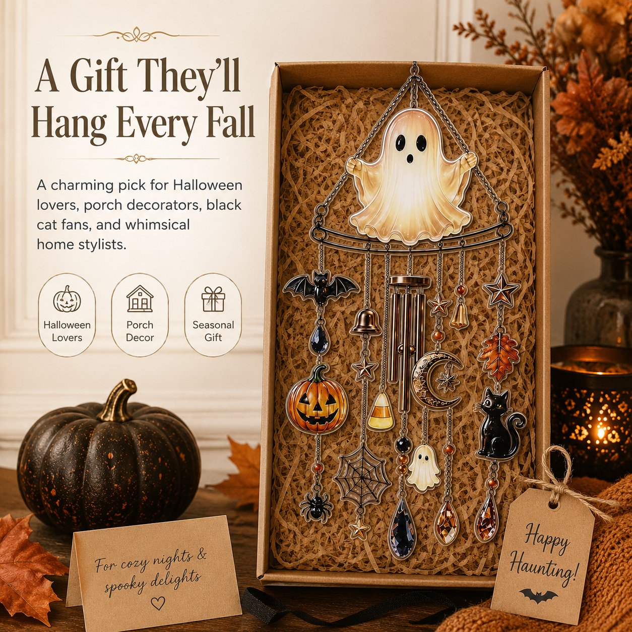 🔥Halloween Early Bird Special: Enjoy 49% off ghost wind chimes👻