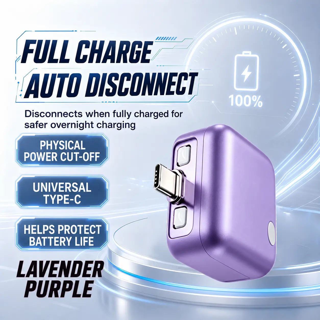 140W TYPE-C Smart Full Charge Auto Stop Battery Protector