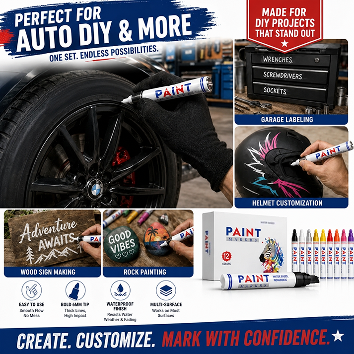 Waterproof Paint Marker Set