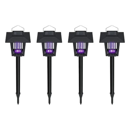 Eco-Friendly - 2-in-1 Flickering Flame - Solar Powered Mosquito Zapper & Garden Stake Light