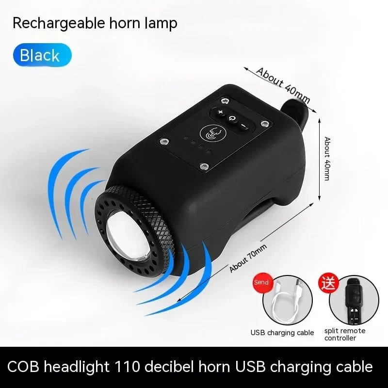 2-in-1 bicycle light and horn