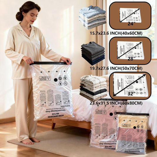 Set de bolsas de compresión para viaje con aspiradora inalámbrica🧳