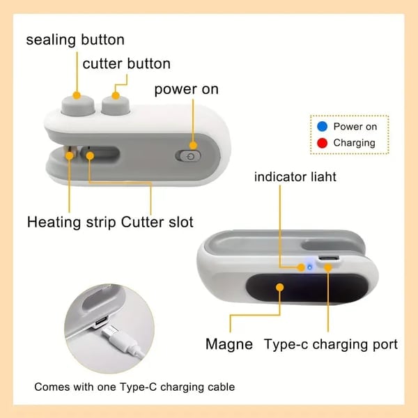 🏆Hot Sale🔥 2-in-1 Mini Bag Sealer