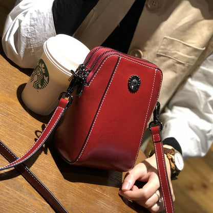 📢📢50% OFF !! 🔥 Women's soft leather mobile phone bag messenger bag