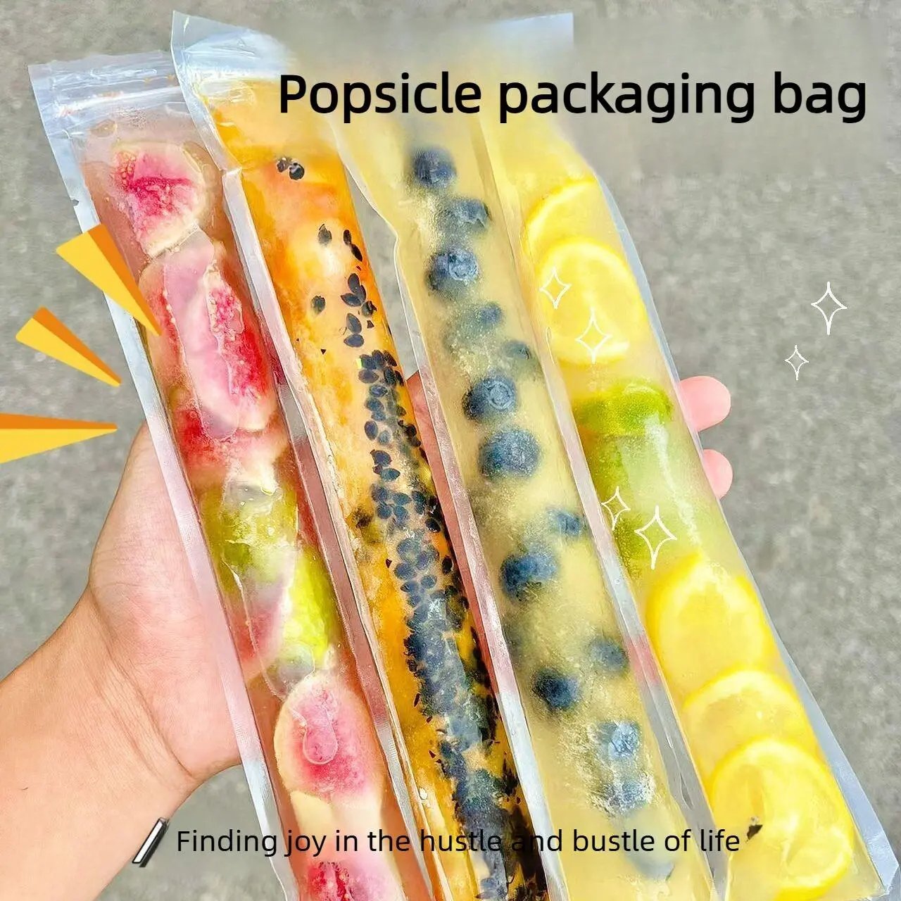 DIY Disposable Ice Pop Bags Mold Bags Homemade ice lolly Bags with Silicone Funnel