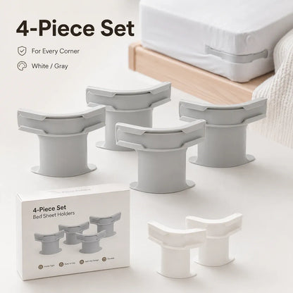 😴Secure Fit Sheet Holders – Wrinkle-Free. Slip-Free Bed