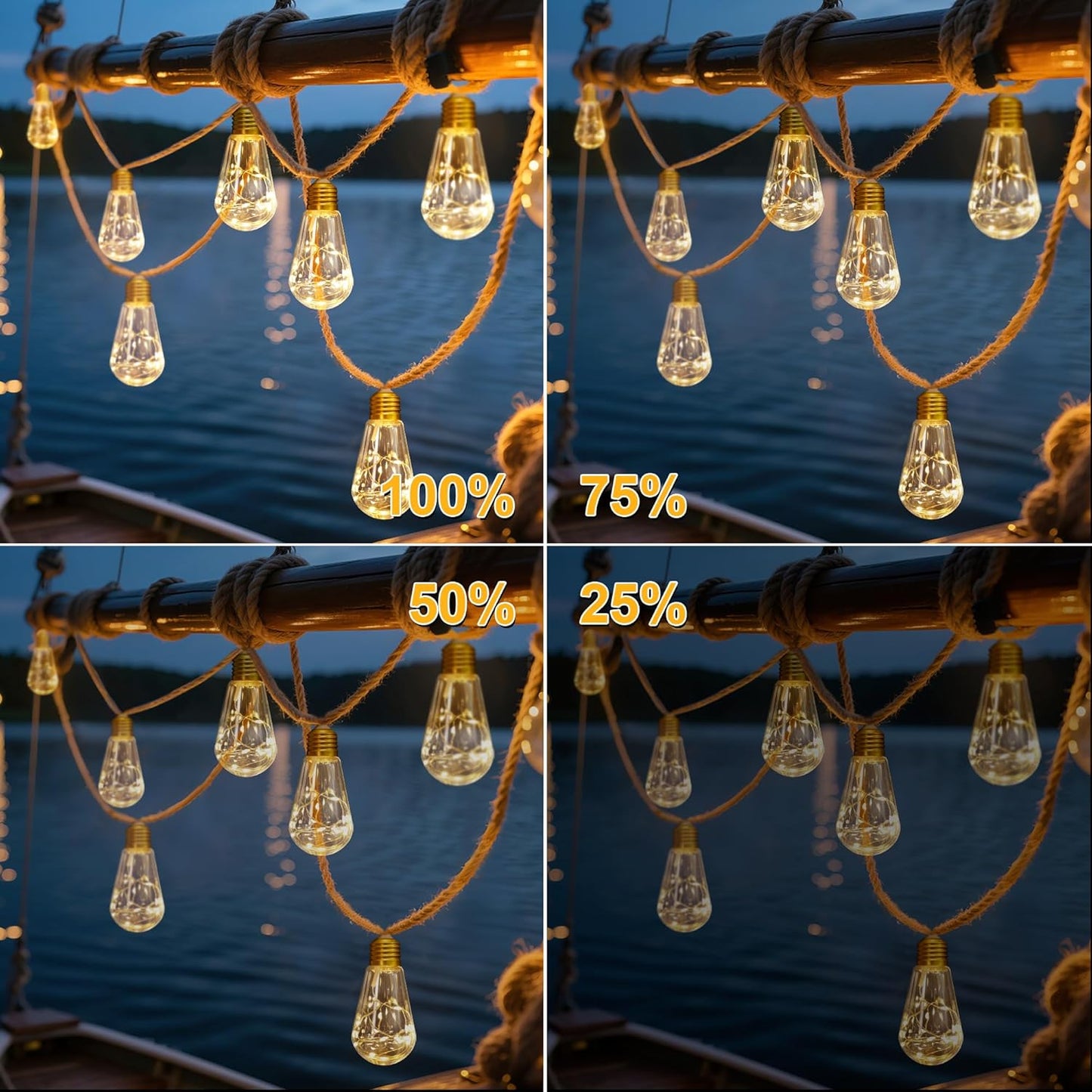 ✨ Guirnalda de luces solares - 5,5 m - 10 LED