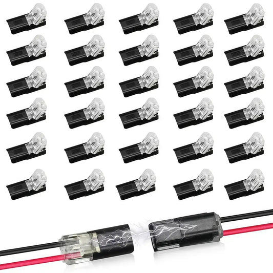 🏆49% DE DESCUENTO👍🚀Conector Enchufable de Doble Cable Conectores de Tira de Luz LED de 2 Pines