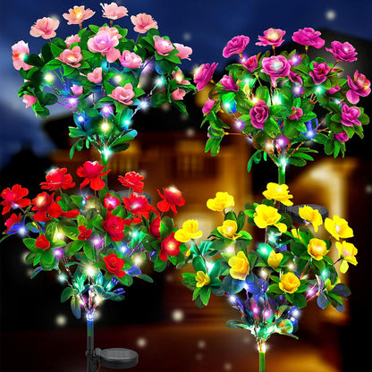 🌸✨Memorial Garden Bloom Lights – Featuring Ultra-Realistic Artificial Petals, Solar-Powered & Weatherproof🏡🌪️