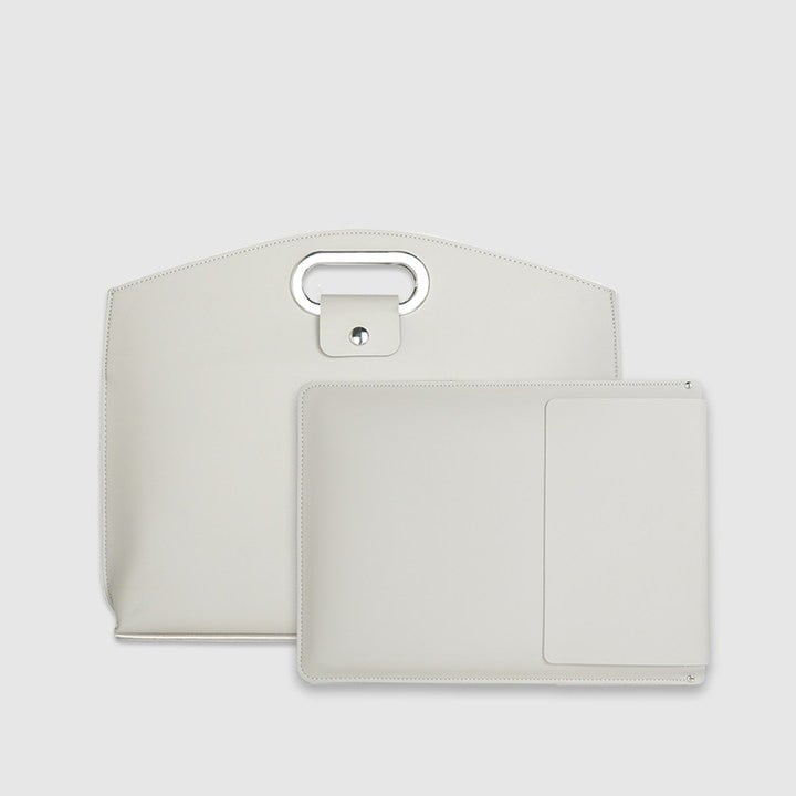 Bolsa de cuero impermeable para portátil de 14-16 pulgadas, 2 unidades, para mujer, tipo bolso de mano