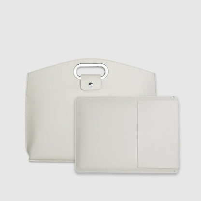 Bolsa de cuero impermeable para portátil de 14-16 pulgadas, 2 unidades, para mujer, tipo bolso de mano