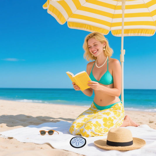 🏝️ Bolsa de polvo quitador de arena de playa – Esencial natural sin talco para la playa🧴