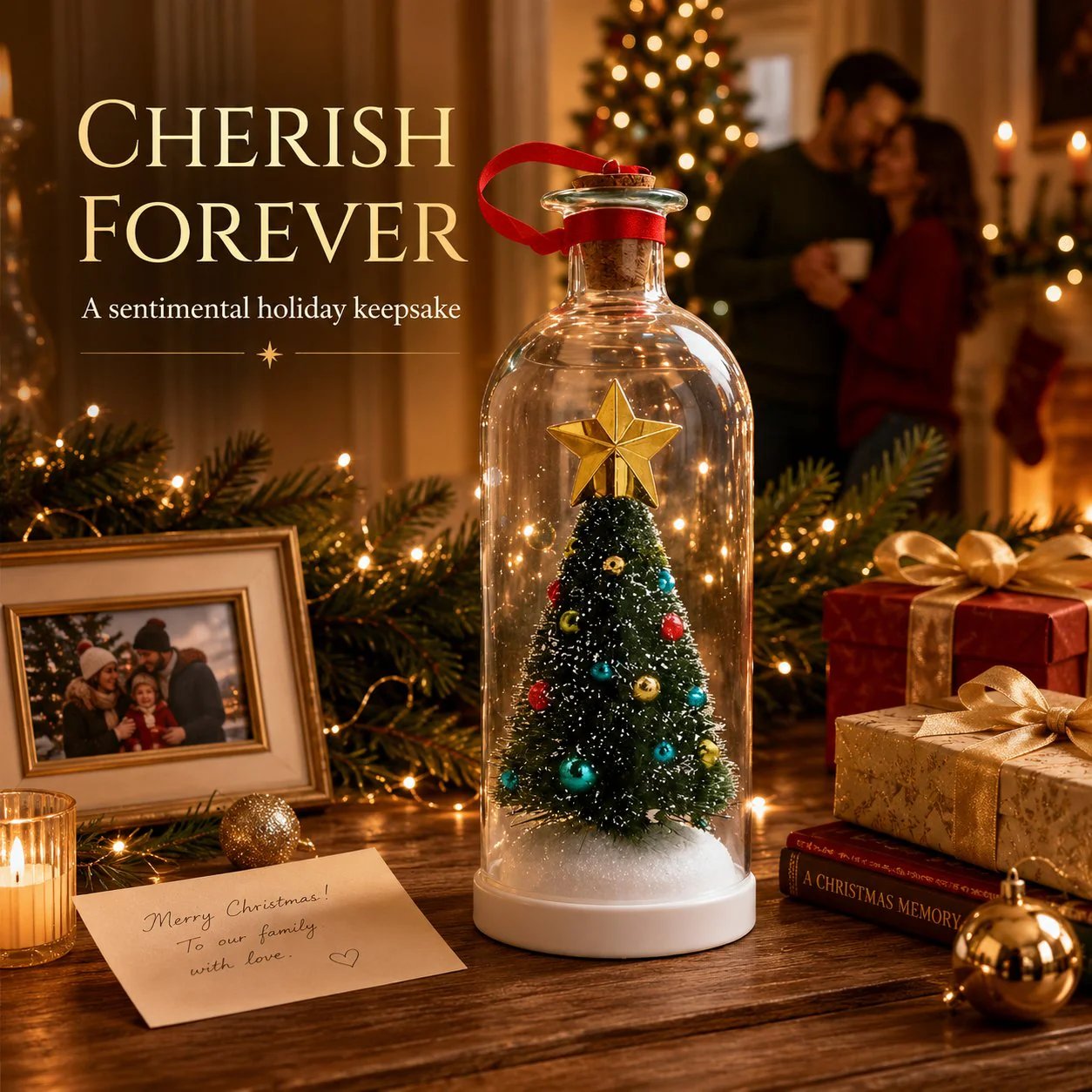 🎁🔥Mr. Christmas Christmas Tree Message In A Bottle🎁