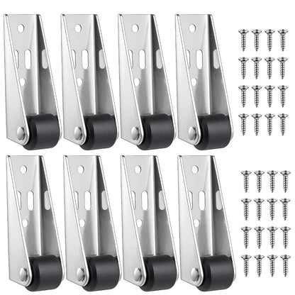 🎉8-Pack Mini Rigid Caster Wheels for Furniture and Door Sinking Repair