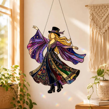 💥💃🤘 Handmade Stained Glass Spinning Suncatcher