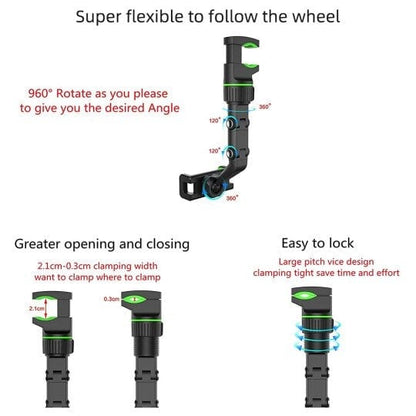 🔥Multifunctional Rearview Mirror Phone Holder