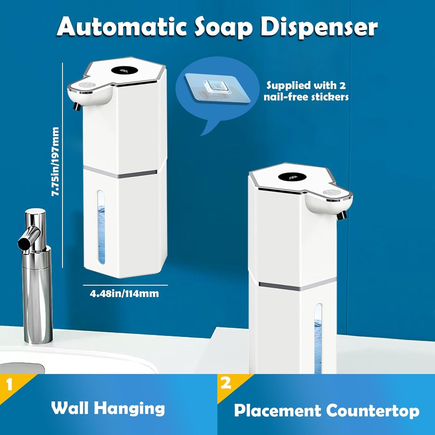 Automatic foaming soap dispenser