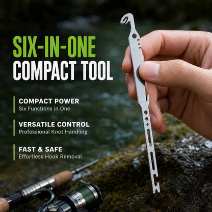 ⏳Limited-time Buy 1 Get 1 Free⏰6-in-1 Stainless Steel Fishing Multi Tool Hook Remover and Knot Tyer🎣🐟