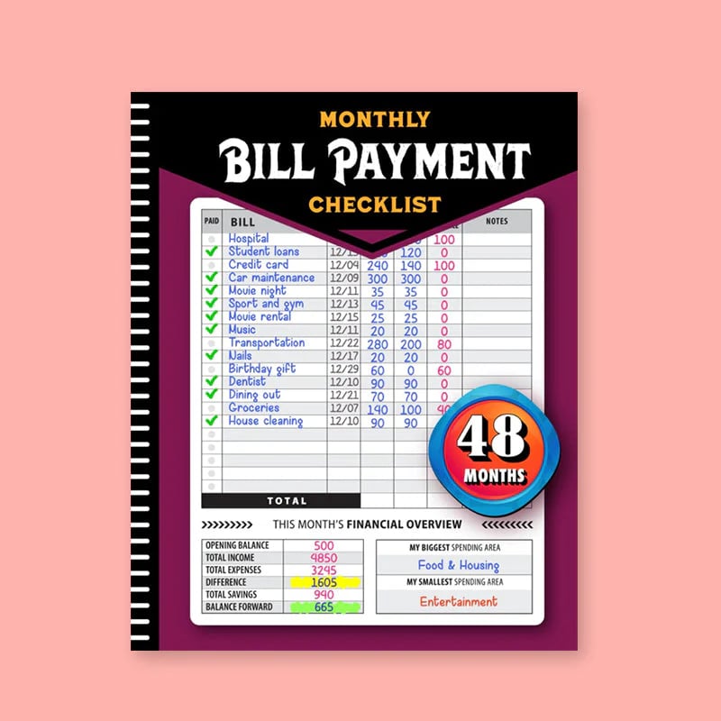🔥Bill Payment Management Book