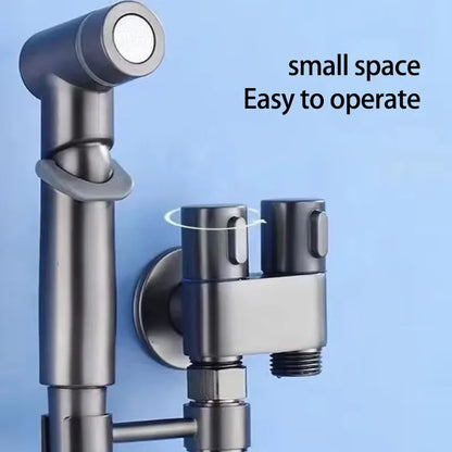 1-In-2-Handheld Out Dual Control Valve Bidet Sprayer for Toilet