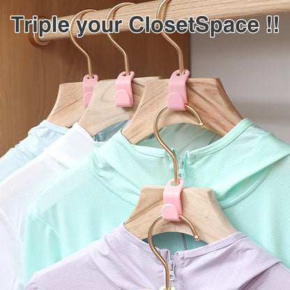 Space Saving Hangers Connector Hooks 20 Counts, High Load-bearing Clothes Hanger Connector Hooks, Hooks for Hangers